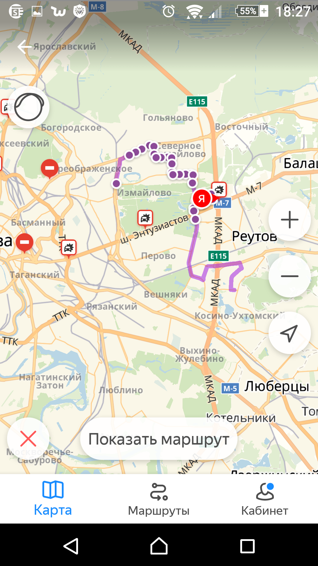 Карта автобус 13